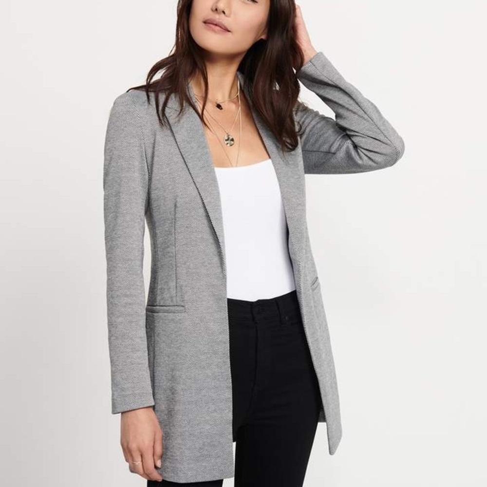 Dynamite Light Gray Longline Blazer